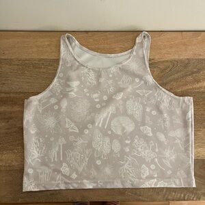 Rachel Pohl Art Eco Crop Tank - Mushrooms - Size XL